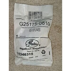 Gates G25175-0810 MegaSys MegaCrimp 8G-10FJX45S Hydraulic‎ Hose Fitting